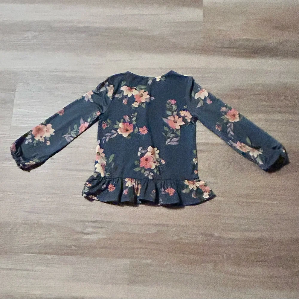 Love Glam Girl | Dusty Blue Floral Tunic